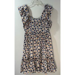 Altar’d State women’s sleeveless lined blue orange floral dress XS #40-1019 NWT